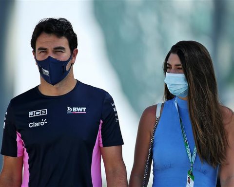 2021 Red Bull driver Sergio Perez and his wife - Formula1News.co.uk