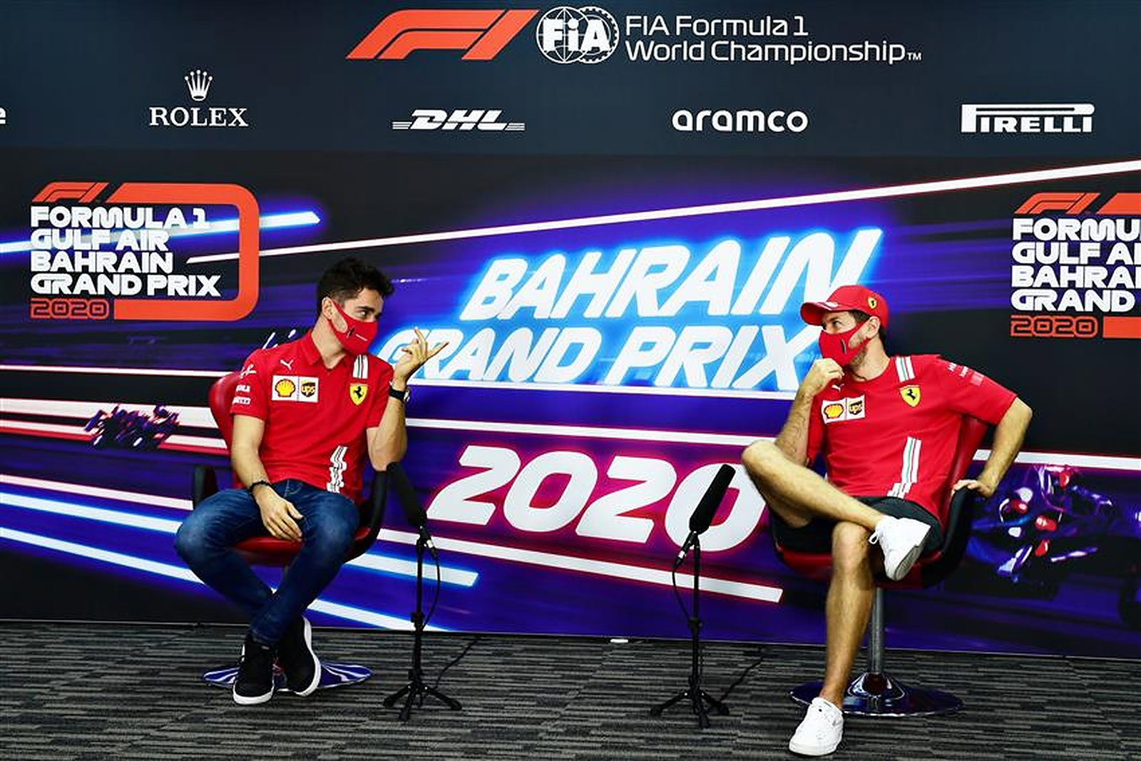 Sebastian Vettel and Charles Leclerc at Ferrari 2020 - Formula1News.co.uk