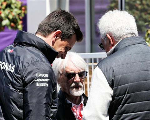 Bernie Ecclestone, Toto Wolff and Lawrence Stroll - Formula1news.co.uk