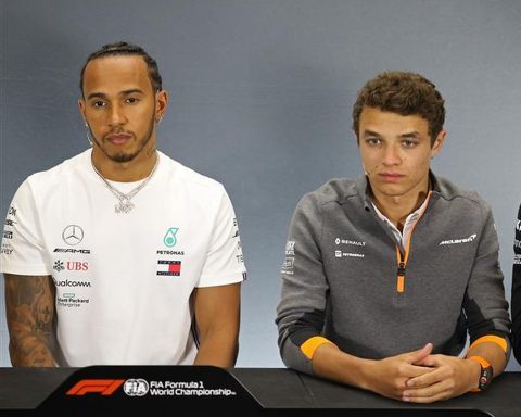 Lando Norris and Lewis Hamilton, F1 press conference - Formula1news.co.uk