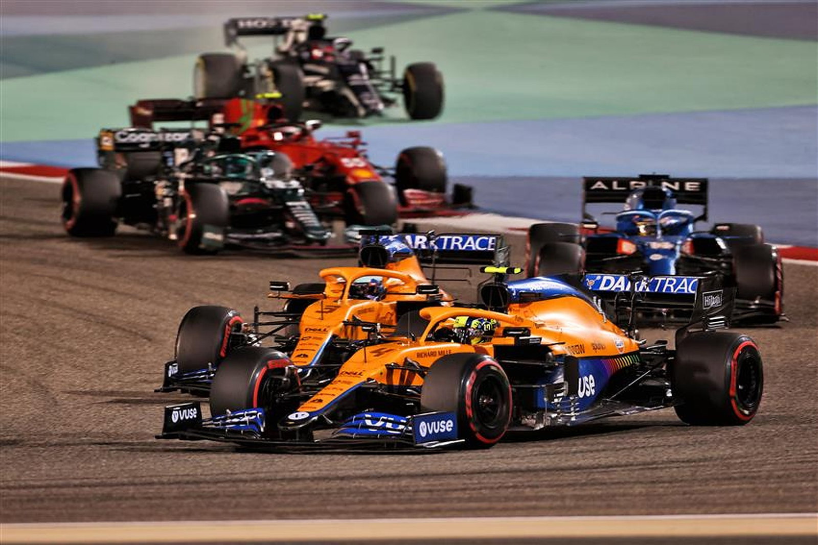 Daniel Ricciardo and Lando Norris at 2021 Bahrain GP with McLaren - Formula1news.co.uk