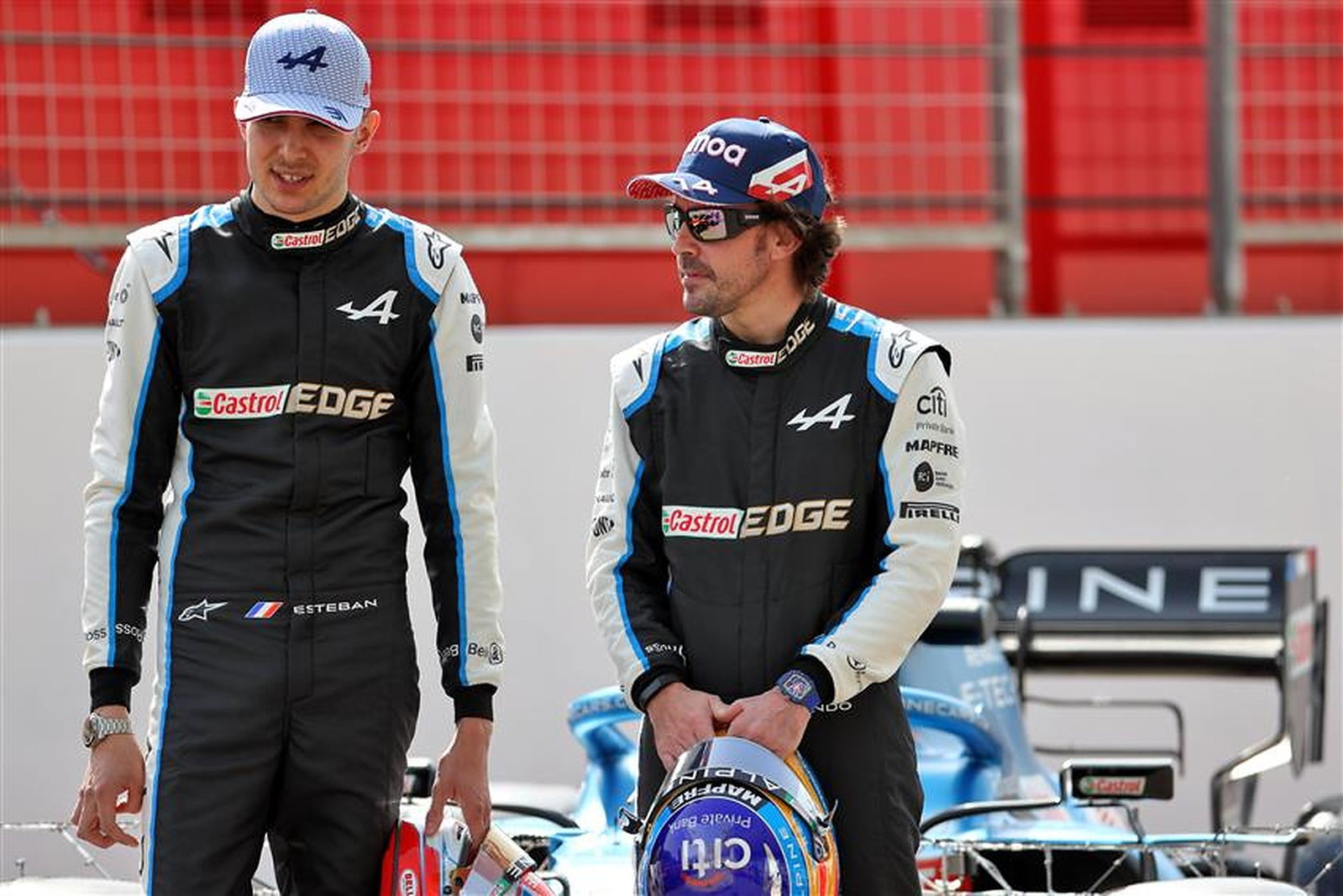 Fernando Alonso and Esteban Ocon at Alpine in 2021 Bahrain - Formula1news.co.uk