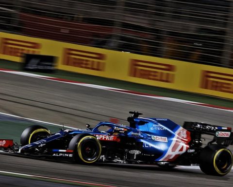 Fernando Alonso at 2021 Bahrain GP in Alpine car - Formula1news.co.uk
