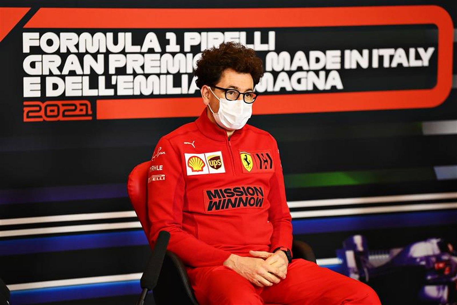Ferrari team principal Mattia Binotto at Imola in 2021 - Formula1news.co.uk