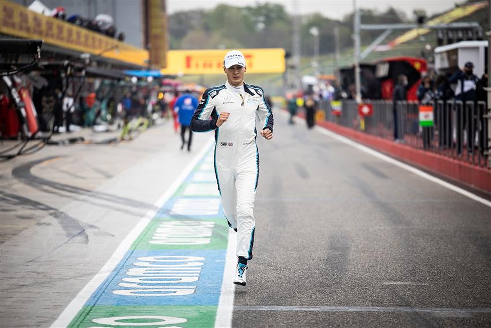 George Russell in the pitlane at Imola - Formula1news.co.uk