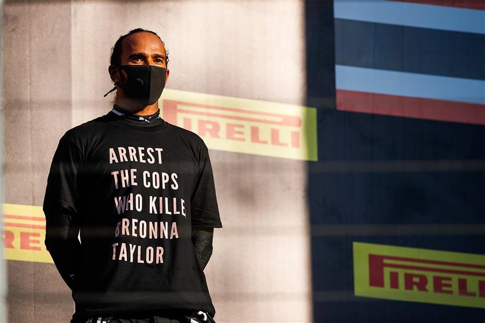 Lewis Hamilton Breonna Taylor t-shirt at 2020 Tuscan GP - Formula1news.co.uk