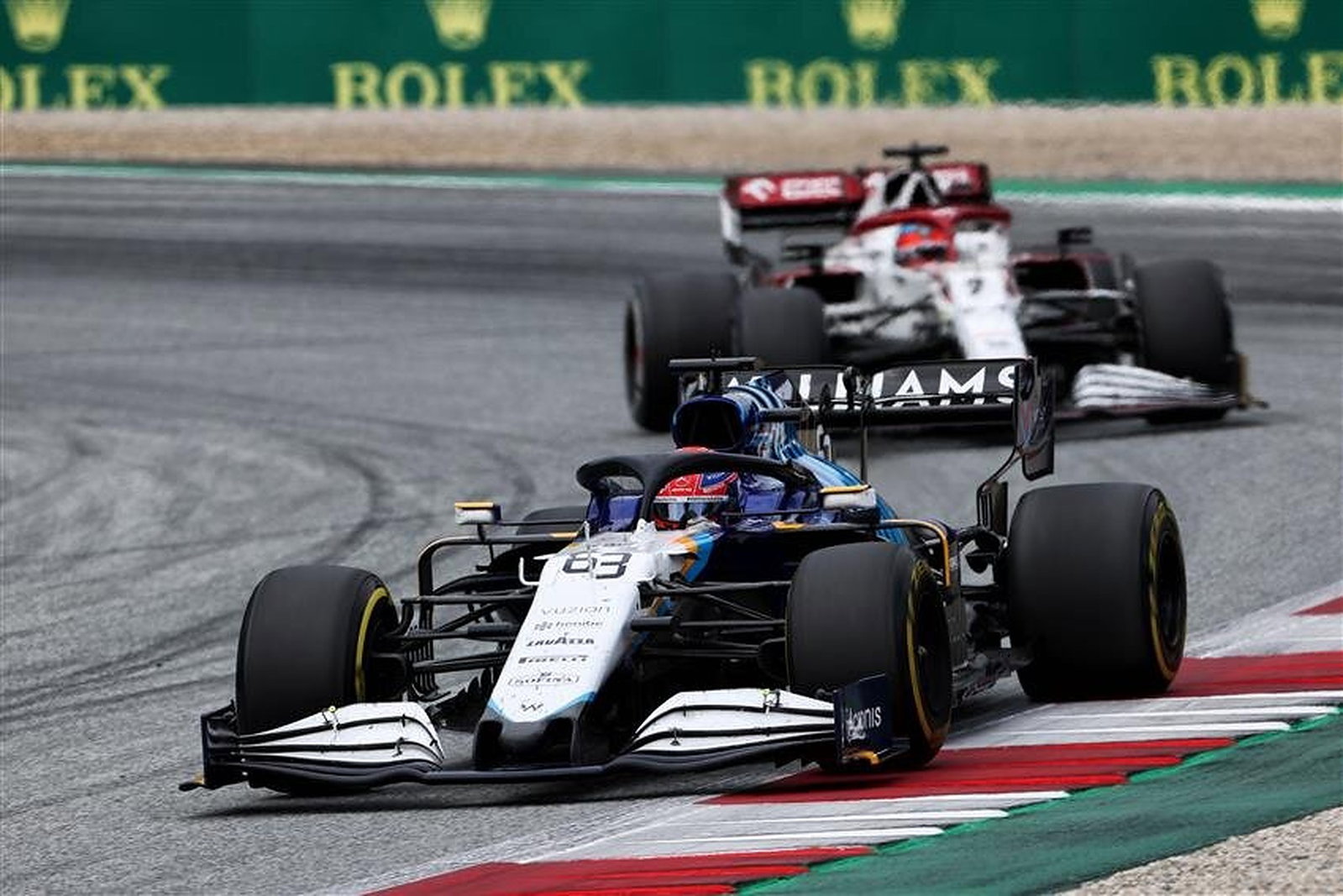 George Russell racing at Austria 2021 - Formula1news.co.uk