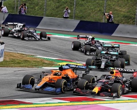 Lando Norris and Sergio Perez at Austria - Formula1news.co.uk