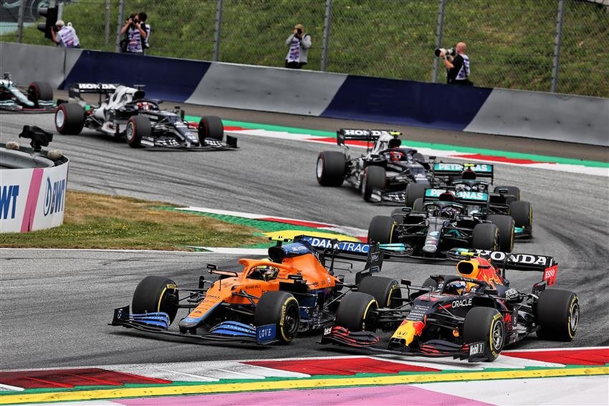 Lando Norris and Sergio Perez at Austria - Formula1news.co.uk