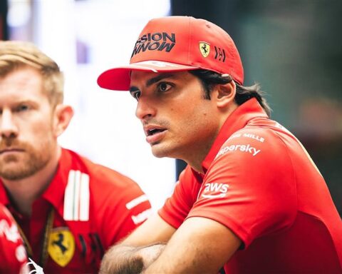 Ferrari F1 driver Carlos Sainz at the 2021 Saudi Arabian GP.v1