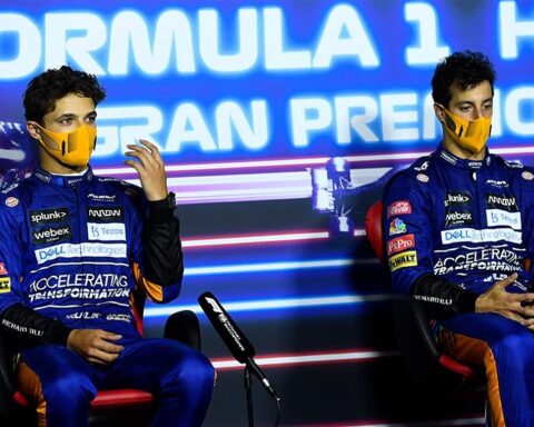 Daniel Ricciardo and Lando Norris in 2021 with McLaren.v1