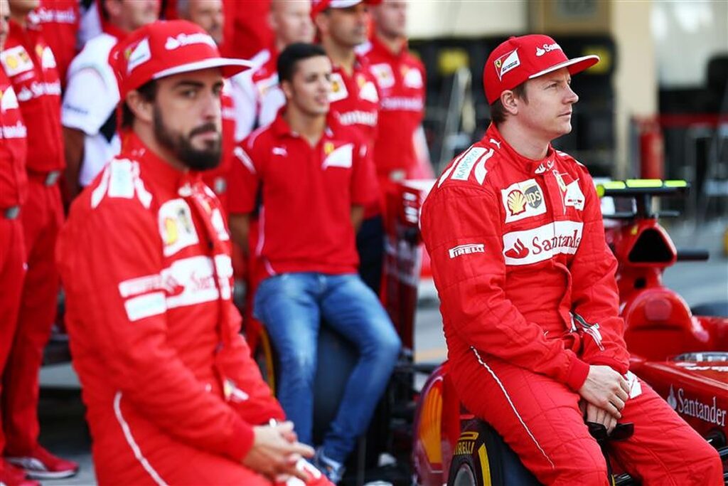 Fernando Alonso and Kimi Raikkonen at Ferrari in 2014.v1