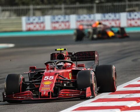 Ferrari driver Carlos Sainz at 2021 Abu Dhabi GP.v1