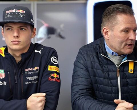 Jos Verstappen and Max Verstappen at Red Bull.v1