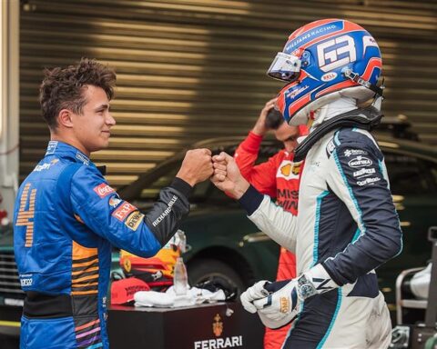 Lando Norris and George Russell prospect Mercedes F1 drivers.v1