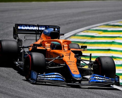 McLaren driver Daniel Ricciardo in Brazil.v1