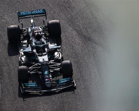 Mercedes 2021 F1 car in Abu Dhabi.v1