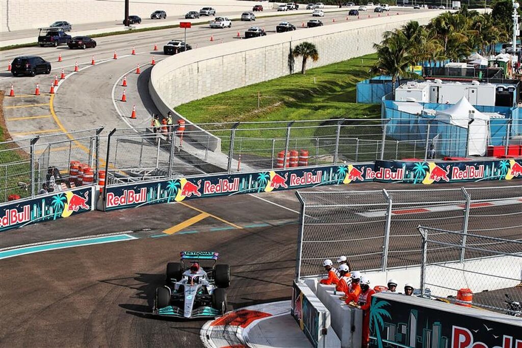 George Russell (GBR) Mercedes AMG F1 W13. Miami Grand Prix, Friday 6th May 2022. Miami International Autodrome, Miami, Florida, USA..v1